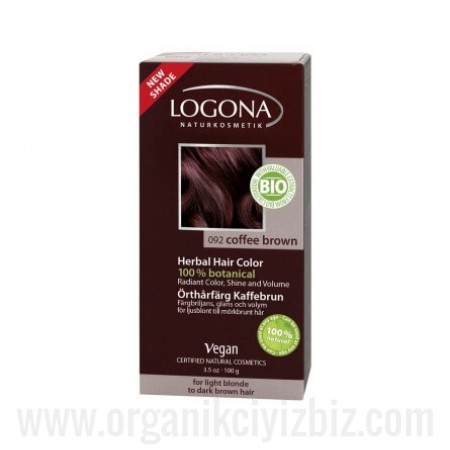 Organik Bitkisel Toz Saç Boyası - Kahve 100g - 01113 - Logona